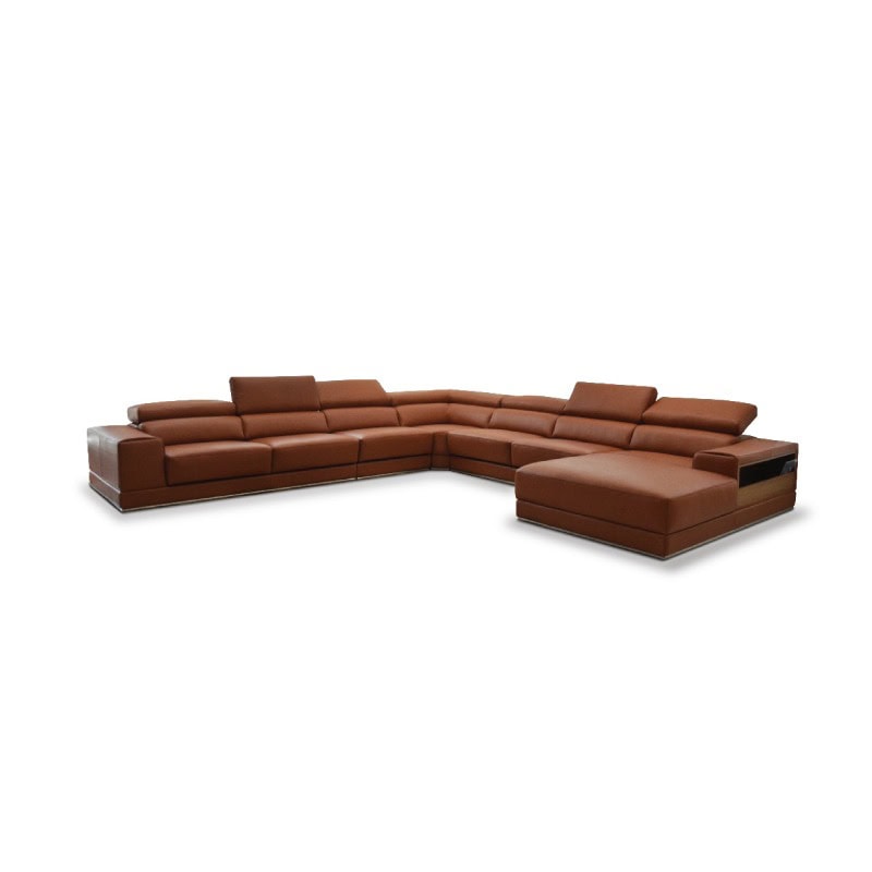 A comfortable brown sectional sofa set for modern living rooms, inspired by Niagara scenery.